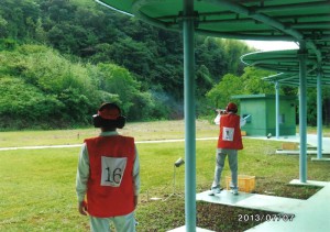 スキート射撃風景